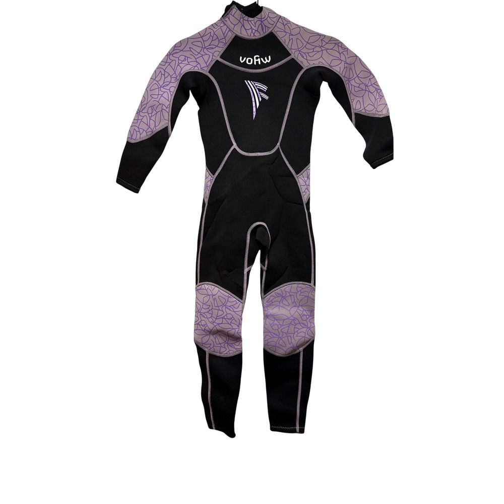 Vofiw Kids Wetsuit Size 8 Black Purple Neoprene Full Body Thermal Swimsuit Scuba